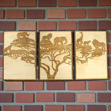 Load image into Gallery viewer, African Triple Art - 3 piece - 17x8 Inches