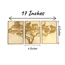 Load image into Gallery viewer, African Triple Art - 3 piece - 17x8 Inches
