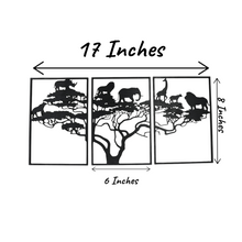 Load image into Gallery viewer, African Triple Art - 3 piece - 17x8 Inches