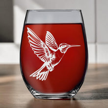 Load image into Gallery viewer, 15oz Stemless Wine Glass - Hummingbird
