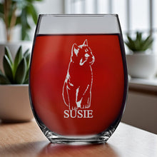 Load image into Gallery viewer, 8oz Flask or 15oz Wine Glass - Kitten - PERSONALIZED