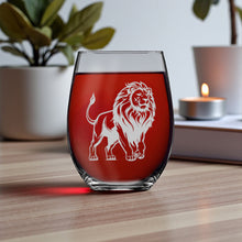 Load image into Gallery viewer, 15oz Stemless Wine Glass - Lion