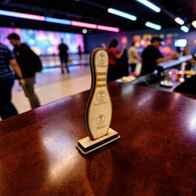 Load image into Gallery viewer, NFC - PERSONALIZED AND PROGRAMMED - Bowling Pin Drink and Food Menu - Near Field Communication