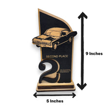 Load image into Gallery viewer, Trophy Award  - Car Show - 1st 2nd 3rd Place - 9x5 Inches