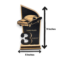 Load image into Gallery viewer, Trophy Award  - Car Show - 1st 2nd 3rd Place - 9x5 Inches