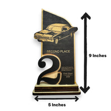 Load image into Gallery viewer, Trophy Award - PERSONALIZED - Car Show - 1st 2nd 3rd Place - 9x5 Inches