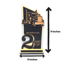 Load image into Gallery viewer, Trophy Award - PERSONALIZED - Big Rig Diesel - 1st 2nd 3rd Place - 9x5 Inches