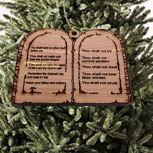 Load image into Gallery viewer, 10 Commandments - Cedar Ornament