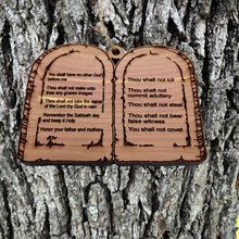 Load image into Gallery viewer, 10 Commandments - Cedar Ornament