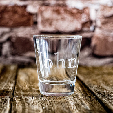 2oz Custom 1 Line Shot glass PERSONALIZED