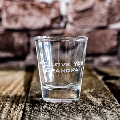 2oz Custom 2 Line Shot glass PERSONALIZED
