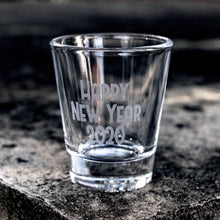 Load image into Gallery viewer, 2oz Custom 3 Line Shot glass PERSONALIZED