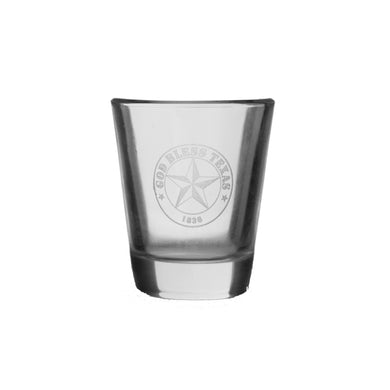 2oz God Bless Texas Shot Glass