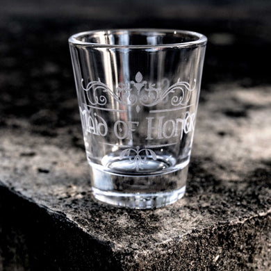 2oz Medieval Maid of Honor PERSONALIZED Shot glass