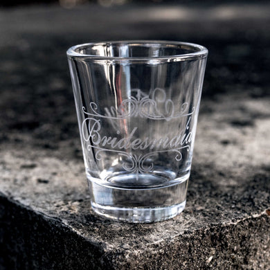2oz Modern Bridesmaid PERSONALIZED Shot glass