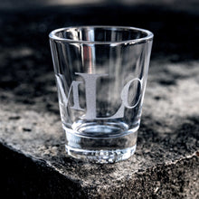 Load image into Gallery viewer, 2oz PERSONALIZED Monogram Engravers MT Initial Custom Shot glass