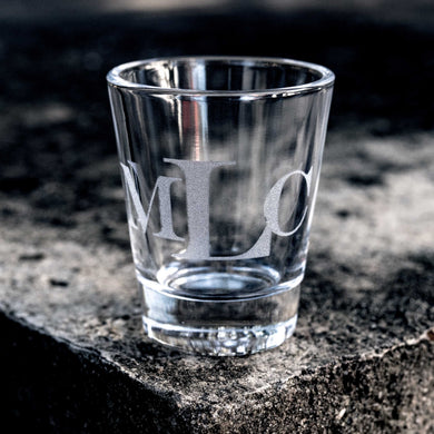 2oz PERSONALIZED Monogram Engravers MT Initial Custom Shot glass
