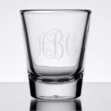 2oz Monogram PERSONALIZED Shot glass