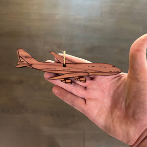 747 Jet Airplane - Cedar Ornament