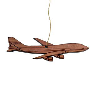 747 Jet Airplane - Cedar Ornament