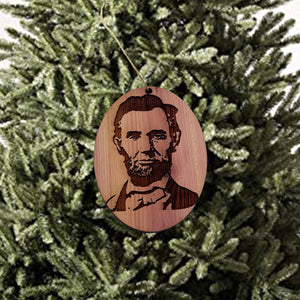 Abe Lincoln - Cedar Ornament