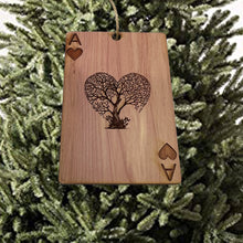 Load image into Gallery viewer, Ace of Hearts Card - Cedar Ornament