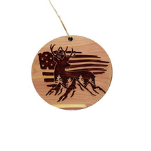 Load image into Gallery viewer, American Deer Flag - Cedar Ornament