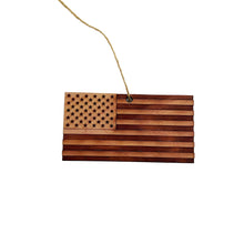 Load image into Gallery viewer, American Flag - Cedar Ornament