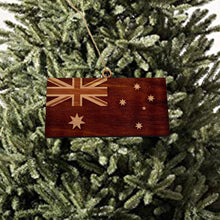 Load image into Gallery viewer, Australian Flag - Cedar Ornament