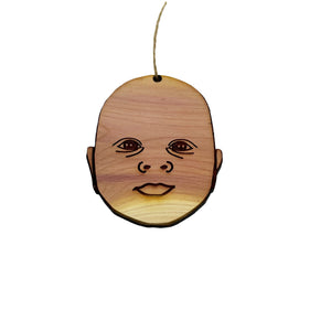 Baby Face - Cedar Ornament