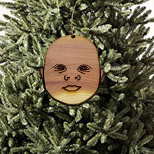 Load image into Gallery viewer, Baby Face - Cedar Ornament