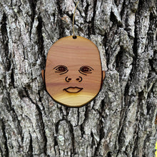 Load image into Gallery viewer, Baby Face - Cedar Ornament