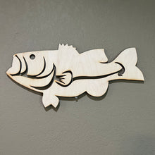 Load image into Gallery viewer, Bass Fish 9x18 Sign