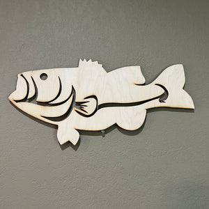 Bass Fish 9x18 Sign