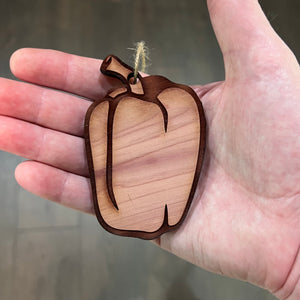 Bell Pepper - Cedar Ornament