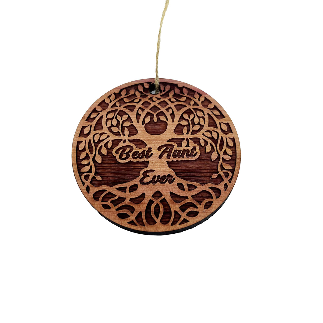 Best Aunt Ever Celtic Tree of Life - Cedar Ornament