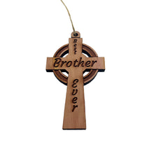 Load image into Gallery viewer, Best Brother Ever Celtic Cross - Cedar Ornament