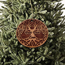 Load image into Gallery viewer, Best Dad Ever Celtic Tree of Life - Cedar Ornament