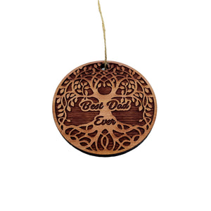 Best Dad Ever Celtic Tree of Life - Cedar Ornament