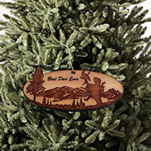 Best Dad Ever Eagle Nest - Cedar Ornament