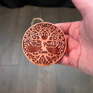 Best Friend Ever Celtic Tree of Life - Cedar Ornament