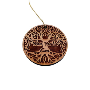 Best Friend Ever Celtic Tree of Life - Cedar Ornament