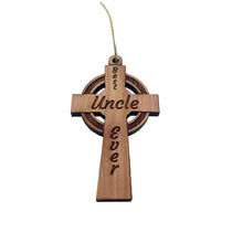 Load image into Gallery viewer, Best Uncle Ever Celtic Cross - Cedar Ornament