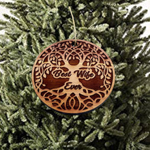 Load image into Gallery viewer, Best Wife Ever Celtic Tree of Life - Cedar Ornament