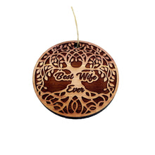 Load image into Gallery viewer, Best Wife Ever Celtic Tree of Life - Cedar Ornament