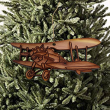 Load image into Gallery viewer, Bi Plane - Cedar Ornament