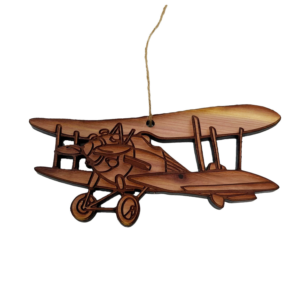 Bi Plane - Cedar Ornament