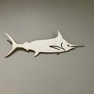 Blue Marlin Fish Sign 6x19