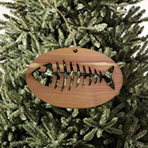 Bone Fish CEDAR Ornament