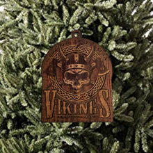 Load image into Gallery viewer, Born To Be Viking - Raw Cedar Ornament